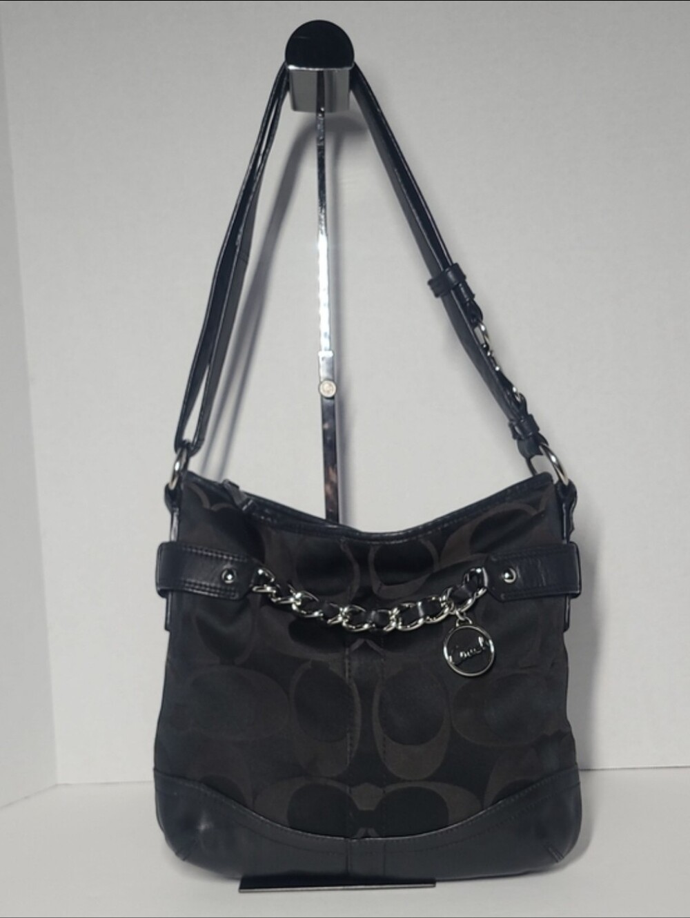 Coach Signature Optic Chain Shoulder/Duffel Bag                No.C1221- F19730